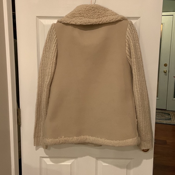 Davi&Dani sherpa and knit jacket with pockets and double zipper detail- size S - Picture 4 of 4